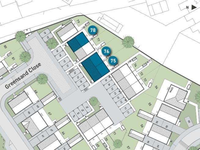 Site plan, 3 bedroom houses - artist impression subject to change